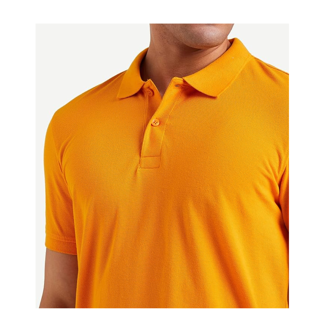 Threadloom Men's Cotton Rich Polo T Shirt | Collar Tshirts | Half Sleeves | Plain-Regular Fit