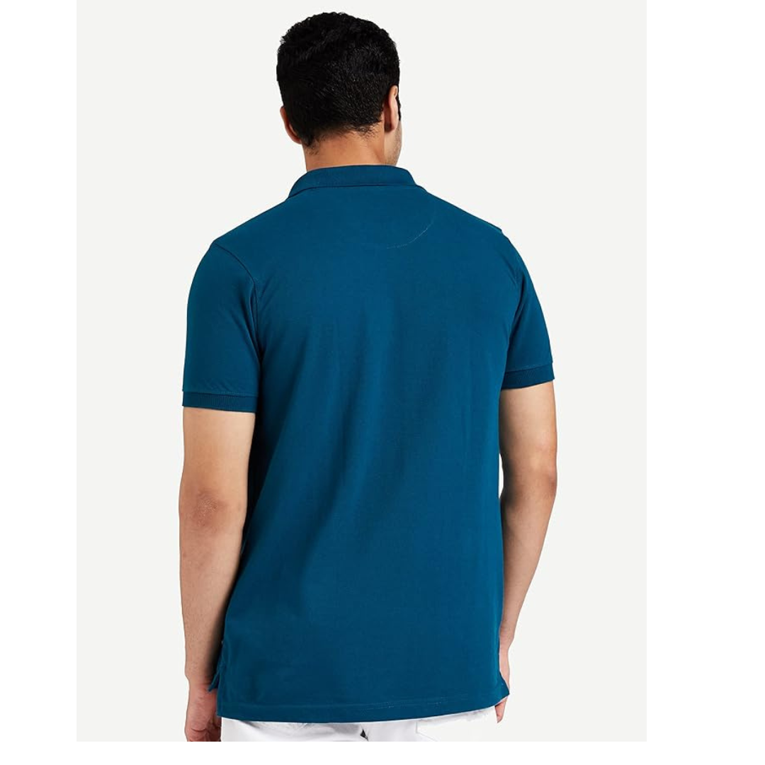 Threadloom Men's Cotton Rich Polo T Shirt | Collar Tshirts | Half Sleeves | Plain-Regular Fit