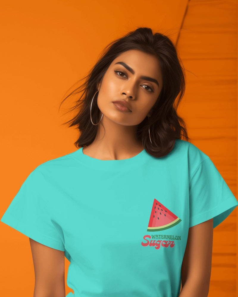 WATERMELON | 100% Combed Cotton Round Neck T-Shirt