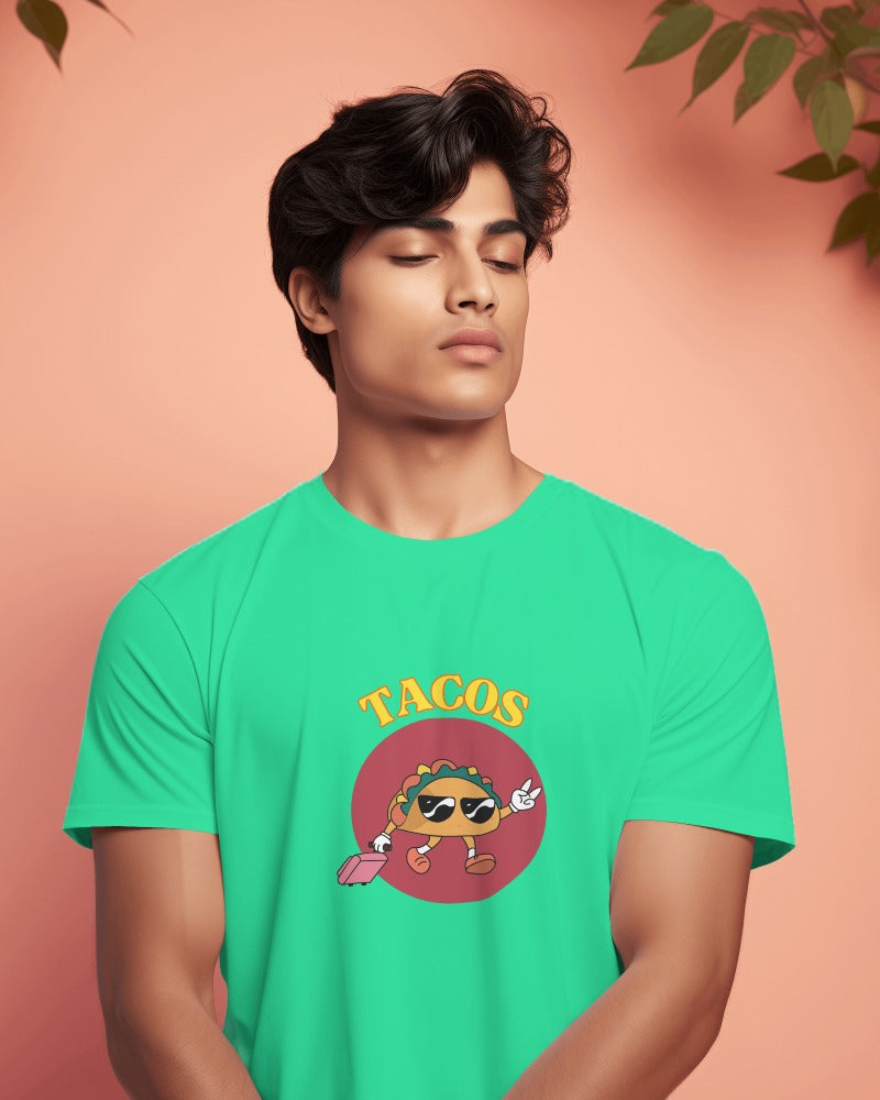 TACOS  | 100% Combed Cotton Round Neck T-Shirt