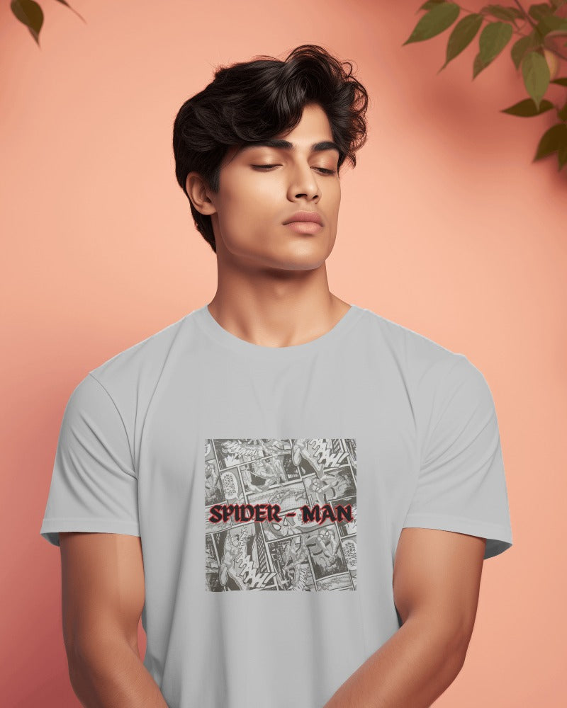 SPIDER MAN| 100% Combed Cotton Round Neck T-Shirt