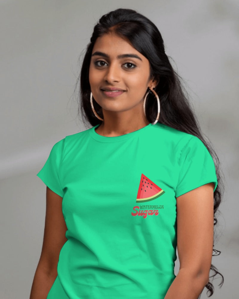 WATERMELON | 100% Combed Cotton Round Neck T-Shirt