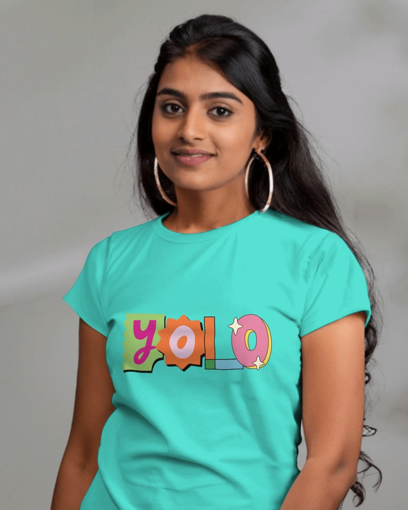 YOLO| 100% Combed Cotton Round Neck T-Shirt